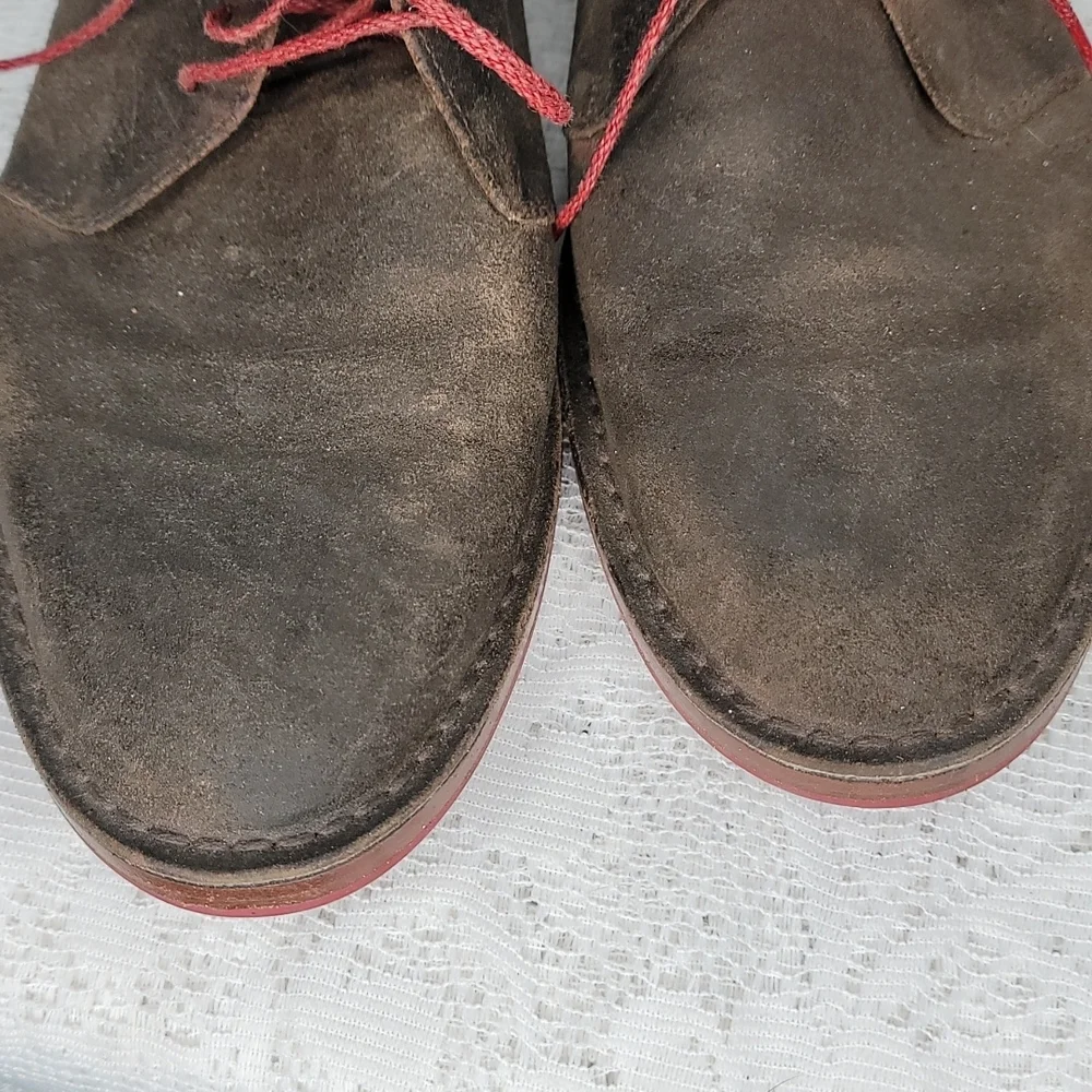 Cole Haan Paul Brown brown distressed suede Chukka lace up ankle boots sz 9.5